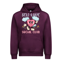 Mauve Wine self love social club Urban Hoodie - MaliasSmallBusiness