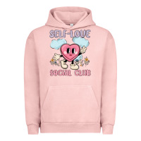 Pigment Salmon self love social club Urban Hoodie - MaliasSmallBusiness