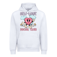 White self love social club Urban Hoodie - MaliasSmallBusiness