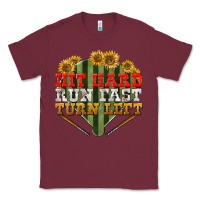 Burgundy hit hard run fast turn left Classic Tee - BundleAndBundleShop