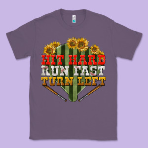 Hit Hard Run Fast Turn Left Classic Tee Designed By Bundleandbundleshop