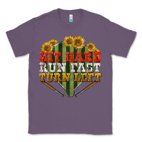 Lavender hit hard run fast turn left Classic Tee - BundleAndBundleShop