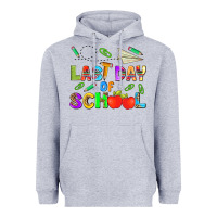 Heather Grey last day of school Heavyweight Hoodie - HRA Design Shop