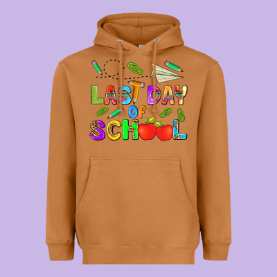 Last Day Of School Heavyweight Hoodie Designed By Hra Design Shop