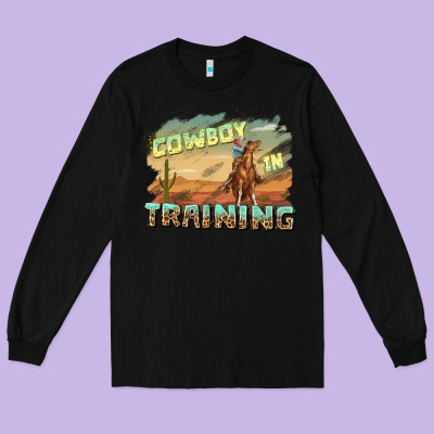 Long Sleeve Tee cowboy in training
