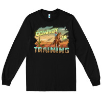 Black cowboy in training Long Sleeve Tee - texasbilliewilder