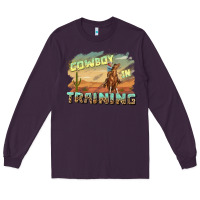 Plum cowboy in training Long Sleeve Tee - texasbilliewilder
