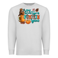 Dove Grey my blood type is pumpkin spice Premium Sweatshirt - AdoDesignShop