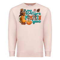 Pale Pink my blood type is pumpkin spice Premium Sweatshirt - AdoDesignShop