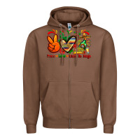 Chestnut peace love cinco de mayo Zipper Hoodie - Zillion Design Studio