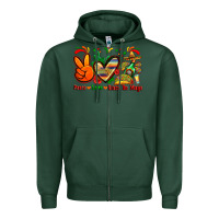 Sports Green peace love cinco de mayo Zipper Hoodie - Zillion Design Studio