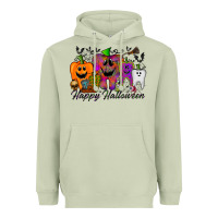 Matcha happy halloween tooth Heavyweight Hoodie - RacoonDesign