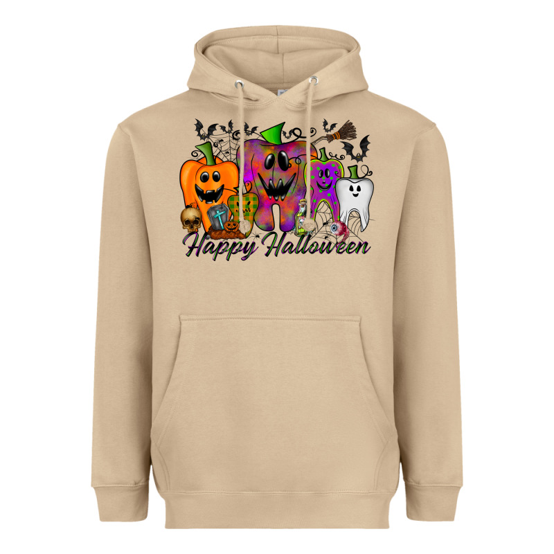 Happy Halloween Tooth Heavyweight Hoodie by RacoonDesign | Teevron