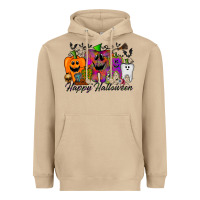 Mushroom happy halloween tooth Heavyweight Hoodie - RacoonDesign