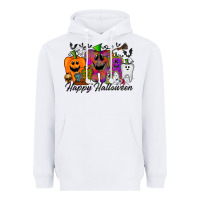 White happy halloween tooth Heavyweight Hoodie - RacoonDesign