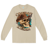 Mushroom cowboy killer with skull Long Sleeve Tee - texasbilliewilder