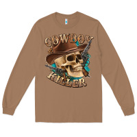 Toasted Coconut cowboy killer with skull Long Sleeve Tee - texasbilliewilder