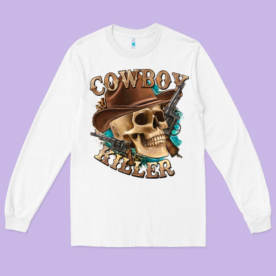 Long Sleeve Tee cowboy killer with skull