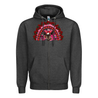 Charcoal Heather valentine's day baby cow rainbow Zipper Hoodie - RanaPortraitStore