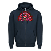 Navy valentine's day baby cow rainbow Zipper Hoodie - RanaPortraitStore