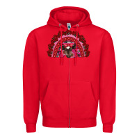 Red valentine's day baby cow rainbow Zipper Hoodie - RanaPortraitStore