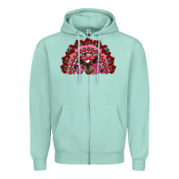 Seafoam valentine's day baby cow rainbow Zipper Hoodie - RanaPortraitStore