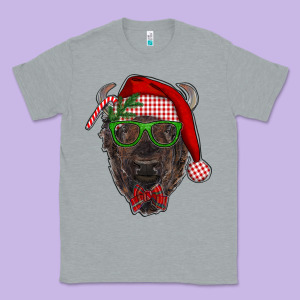 Christmas Bison Classic Tee Designed By Ranaportraitstore