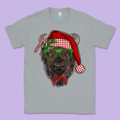 Christmas Bison Classic Tee Designed By Ranaportraitstore
