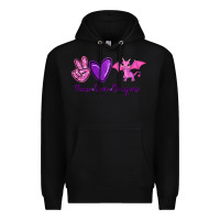 Black Peace Love Dragons Premium Hoodie - RanaPortraitStore