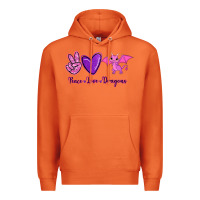 Carrot Peace Love Dragons Premium Hoodie - RanaPortraitStore