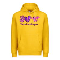 Lemon Peace Love Dragons Premium Hoodie - RanaPortraitStore