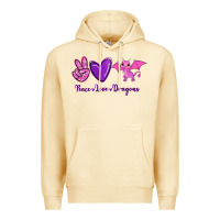 Pina Colada Peace Love Dragons Premium Hoodie - RanaPortraitStore