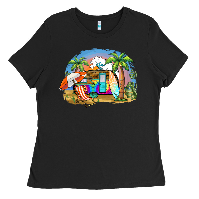 Camp Life Beach Ladies Tee by BarkalooDesign | Teevron