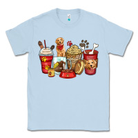 Dusty Blue golden retriever coffee cups Classic Tee - Zillion Design Studio