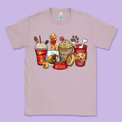 Classic Tee golden retriever coffee cups
