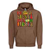 Chestnut no siesta let's fiesta Zipper Hoodie - Zillion Design Studio
