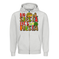 Dove Grey no siesta let's fiesta Zipper Hoodie - Zillion Design Studio