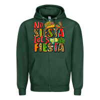 Sports Green no siesta let's fiesta Zipper Hoodie - Zillion Design Studio