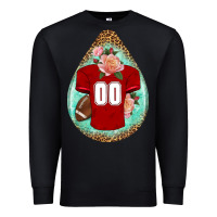 Black american football and western roses teardrop Premium Sweatshirt - BundleAndBundleShop