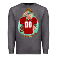 Charcoal Heather american football and western roses teardrop Premium Sweatshirt - BundleAndBundleShop