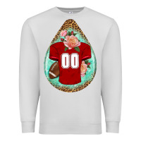 Dove Grey american football and western roses teardrop Premium Sweatshirt - BundleAndBundleShop
