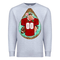 Heather Grey american football and western roses teardrop Premium Sweatshirt - BundleAndBundleShop