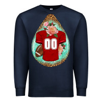 Navy american football and western roses teardrop Premium Sweatshirt - BundleAndBundleShop