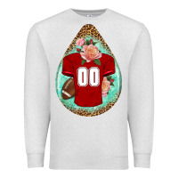 American Football And Western Roses Teardrop Premium Sweatshirt | Teevron