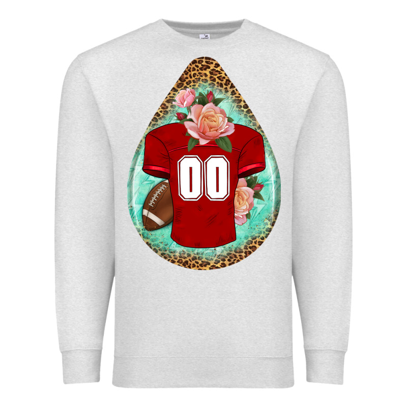 American Football And Western Roses Teardrop Premium Sweatshirt by BundleAndBundleShop | Teevron