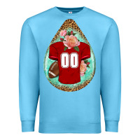 Ocean Blue american football and western roses teardrop Premium Sweatshirt - BundleAndBundleShop