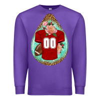Purple american football and western roses teardrop Premium Sweatshirt - BundleAndBundleShop