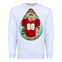 White american football and western roses teardrop Premium Sweatshirt - BundleAndBundleShop