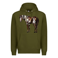 Army Green Mustang Horse Premium Hoodie - LillyAllenDesigns