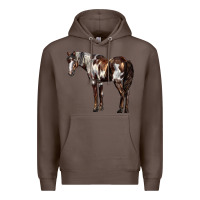 Coffee Mustang Horse Premium Hoodie - LillyAllenDesigns